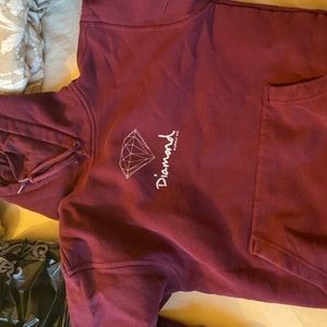 Burgundy Diamond Hoodie